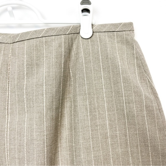 Evan Picone Tan/Grey Pin Striped Pencil Skirt - Picture 5 of 6